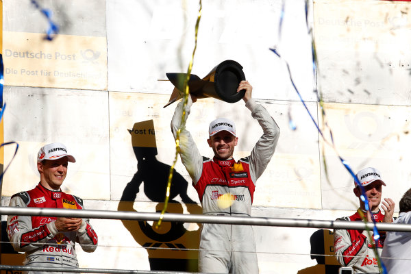 2017 DTM Round 9 
Hockenheimring, Germany 
Sunday 15 October 2017.
Champion Podium: Champion René Rast, Audi Sport Team Rosberg, Audi RS 5 DTM 
World Copyright: Alexander Trienitz/LAT Images
ref: Digital Image 2017-DTM-HH2-AT2-2216