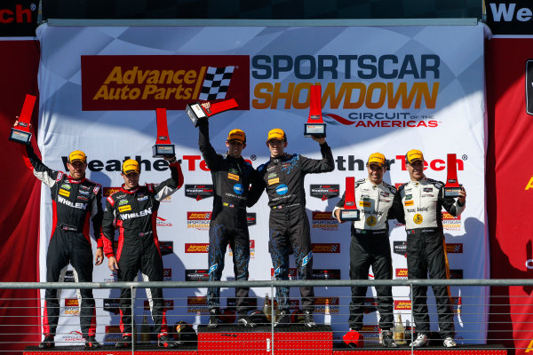 IMSA WeatherTech SportsCar Championship
Advance Auto Parts SportsCar Showdown
Circuit of The Americas, Austin, TX USA
Saturday 6 May 2017
IMSA WeatherTech Advance Auto Parts SportsCar Showdown, Prototype Podium, 10, Cadillac DPi, P, Ricky Taylor, Jordan Taylor, 31, Dane Cameron, Eric Curran, 5, Joao Barbosa, Christian Fittipaldi
World Copyright: Jake Galstad
LAT Images
ref: Digital Image galstad-COTA-0417-50232 IMSA WeatherTech SportsCar Championship
Advance Auto Parts SportsCar Showdown
Circuit of The Americas, Austin, TX USA
Saturday 6 May 2017
IMSA WeatherTech Advance Auto Parts SportsCar Showdown, Prototype Podium, 10, Cadillac DPi, P, Ricky Taylor, Jordan Taylor, 31, Dane Cameron, Eric Curran, 5, Joao Barbosa, Christian Fittipaldi
World Copyright: Jake Galstad
LAT Images
ref: Digital Image galstad-COTA-0417-50232