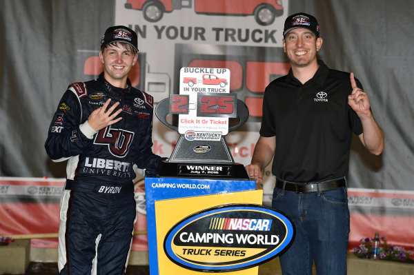6-7 July, 2016, Sparta, Kentucky USA
William Byron celebrates his win in Victory Lane
?2016, Nigel Kinrade
LAT Photo USA 6-7 July, 2016, Sparta, Kentucky USA
William Byron celebrates his win in Victory Lane
?2016, Nigel Kinrade
LAT Photo USA