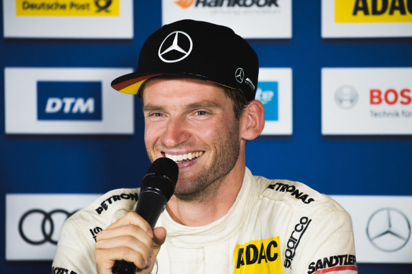 2017 DTM Round 5
Moscow Raceway, Moscow, Russia
Sunday 23 July 2017.
Press Conference: Maro Engel, Mercedes-AMG Team HWA, Mercedes-AMG C63 DTM
World Copyright: Evgeniy Safronov/LAT Images
ref: Digital Image SafronovEvgeniy_2017_DTM_MRW_San-208