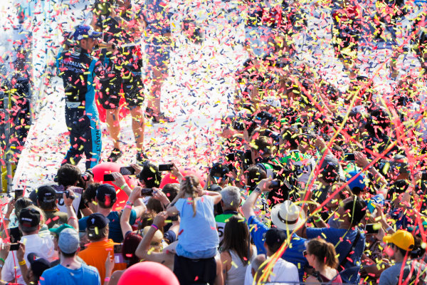 2016/2017 FIA Formula E Championship.
Round 8 - Berlin ePrix, Tempelhof Airport, Berlin, Germany.
Sunday 11 June 2017.
Sebastien Buemi (SUI), Renault e.Dams, Spark-Renault, Renault Z.E 16, sprays the champagne on the podium.
Photo: Zak Mauger/LAT/Formula E
ref: Digital Image _56I5876 2016/2017 FIA Formula E Championship.
Round 8 - Berlin ePrix, Tempelhof Airport, Berlin, Germany.
Sunday 11 June 2017.
Sebastien Buemi (SUI), Renault e.Dams, Spark-Renault, Renault Z.E 16, sprays the champagne on the podium.
Photo: Zak Mauger/LAT/Formula E
ref: Digital Image _56I5876