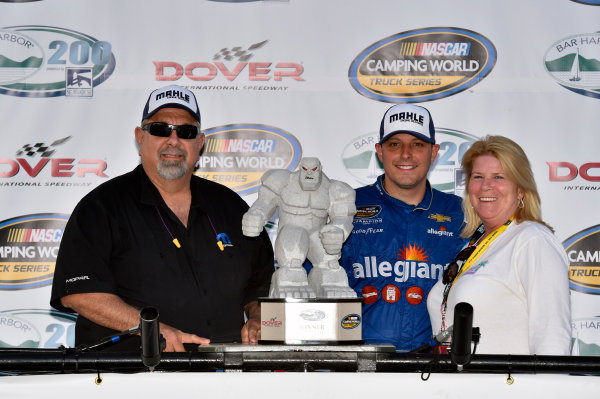 NASCAR Camping World Truck Series
Bar Harbor 200
Dover International Speedway, Dover, DE USA
Friday 2 June 2017
Johnny Sauter, Allegiant Airlines Chevrolet Silverado celebrates his win in Victory Lane
World Copyright: Nigel Kinrade
LAT Images
ref: Digital Image 17DOV1nk06910 NASCAR Camping World Truck Series
Bar Harbor 200
Dover International Speedway, Dover, DE USA
Friday 2 June 2017
Johnny Sauter, Allegiant Airlines Chevrolet Silverado celebrates his win in Victory Lane
World Copyright: Nigel Kinrade
LAT Images
ref: Digital Image 17DOV1nk06910