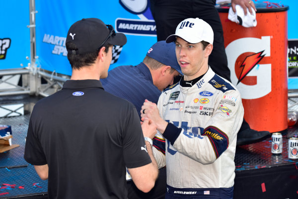 2017 Monster Energy NASCAR Cup Series
STP 500
Martinsville Speedway, Martinsville, VA USA
Sunday 2 April 2017
Joey Logano, Brad Keselowski in victory lane
World Copyright: Logan Whitton/LAT Images
ref: Digital Image 17MART1LW2893 2017 Monster Energy NASCAR Cup Series
STP 500
Martinsville Speedway, Martinsville, VA USA
Sunday 2 April 2017
Joey Logano, Brad Keselowski in victory lane
World Copyright: Logan Whitton/LAT Images
ref: Digital Image 17MART1LW2893