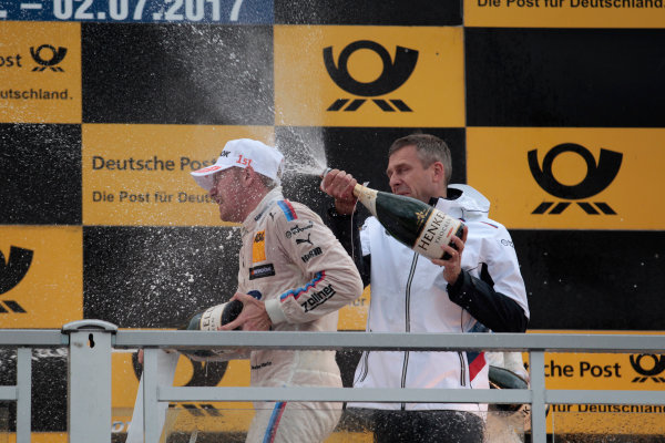 2017 DTM Round 4
Norisring, Nuremburg, Germany
Sunday 2 July 2017.
Podium: Maxime Martin, BMW Team RBM, BMW M4 DTM and Bart Mampaey, Team principal BMW Team RBM
World Copyright: Alexander Trienitz/LAT Images
ref: Digital Image 2017-DTM-R3-NOR-AT1-3859