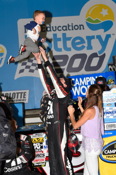NASCAR Camping World Truck Series
North Carolina Education Lottery 200
Charlotte Motor Speedway, Concord, NC USA
Friday 19 May 2017
Kyle Busch, Cessna Toyota Tundra celebrates his win in Victory Lane
World Copyright: Nigel Kinrade
LAT Images
ref: Digital Image 17CLT1nk04925 NASCAR Camping World Truck Series
North Carolina Education Lottery 200
Charlotte Motor Speedway, Concord, NC USA
Friday 19 May 2017
Kyle Busch, Cessna Toyota Tundra celebrates his win in Victory Lane
World Copyright: Nigel Kinrade
LAT Images
ref: Digital Image 17CLT1nk04925