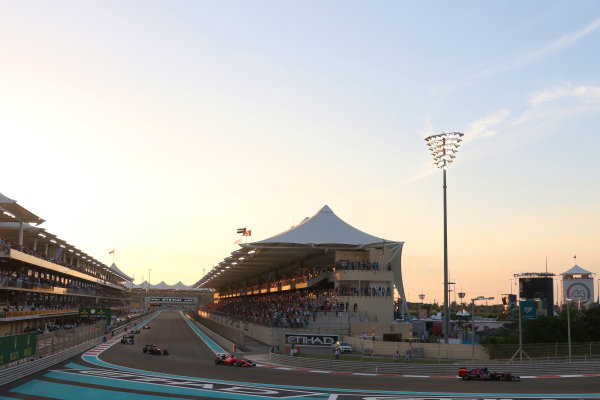 Yas Marina Circuit, Abu Dhabi, United Arab Emirates.
Sunday 29 November 2015.
Max Verstappen, Toro Rosso STR10 Renault, leads Sebastian Vettel, Ferrari SF-15T.
World Copyright: Will Taylor-Medhurst/LAT Photographic
ref: Digital Image 267A9993 Yas Marina Circuit, Abu Dhabi, United Arab Emirates.
Sunday 29 November 2015.
Max Verstappen, Toro Rosso STR10 Renault, leads Sebastian Vettel, Ferrari SF-15T.
World Copyright: Will Taylor-Medhurst/LAT Photographic
ref: Digital Image 267A9993