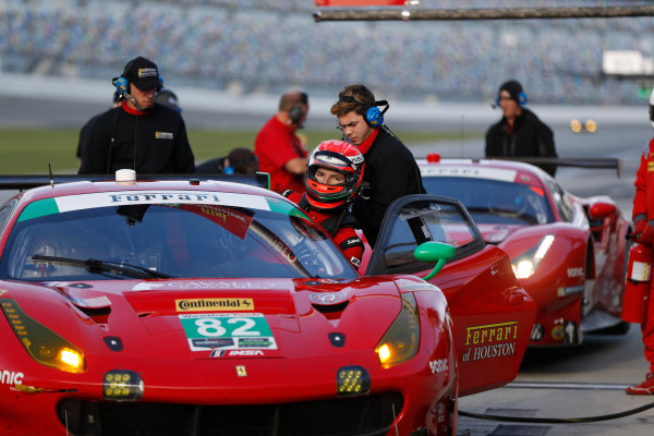 IMSA WeatherTech SportsCar Championship
The Roar Before the Rolex 24
Daytona International Speedway
Daytona Beach, FL USA
Sunday 7 January 2018
#82 Risi Competizione Ferrari 488 GT3, GTD: Ricardo Perez de Lara, Martin Fuentes, Santiago Creel, Miguel Molina
World Copyright: Michael L. Levitt
LAT Images IMSA WeatherTech SportsCar Championship
The Roar Before the Rolex 24
Daytona International Speedway
Daytona Beach, FL USA
Sunday 7 January 2018
#82 Risi Competizione Ferrari 488 GT3, GTD: Ricardo Perez de Lara, Martin Fuentes, Santiago Creel, Miguel Molina
World Copyright: Michael L. Levitt
LAT Images