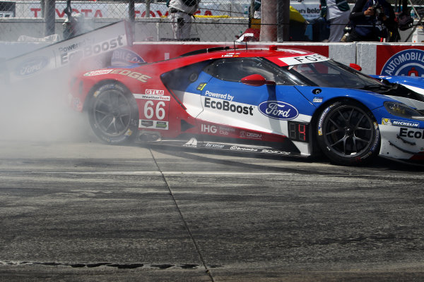 2017 IMSA WeatherTech SportsCar Championship
BUBBA burger Sports Car Grand Prix at Long Beach
Streets of Long Beach, CA USA
Saturday 8 April 2017
66, Ford, Ford GT, GTLM, Joey Hand, Dirk Muller
World Copyright: Leland Hill/LAT Images
ref: Digital Image Hill-0407_IMSA_0030