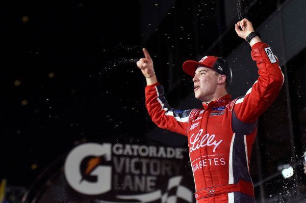 2017 Xfinity - Powershares QQQ 300
Daytona International Speedway, Daytona Beach, FL USA
Saturday 25 February 2017
Ryan Reed celebrates his win in Victory Lane
World Copyright: Nigel Kinrade/LAT Images
ref: Digital Image _DSC6998