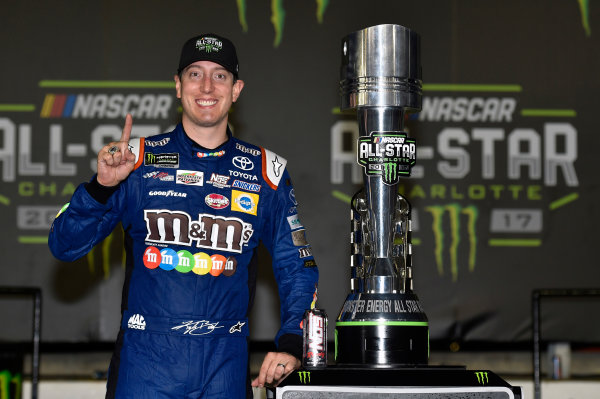 Monster Energy NASCAR Cup Series
Monster Energy NASCAR All-Star Race
Charlotte Motor Speedway, Concord, NC USA
Saturday 20 May 2017
Kyle Busch, Joe Gibbs Racing, M&M's Caramel Toyota Camry celebrates his win in Victory Lane
World Copyright: Nigel Kinrade
LAT Images
ref: Digital Image 17CLT1nk07364 Monster Energy NASCAR Cup Series
Monster Energy NASCAR All-Star Race
Charlotte Motor Speedway, Concord, NC USA
Saturday 20 May 2017
Kyle Busch, Joe Gibbs Racing, M&M's Caramel Toyota Camry celebrates his win in Victory Lane
World Copyright: Nigel Kinrade
LAT Images
ref: Digital Image 17CLT1nk07364