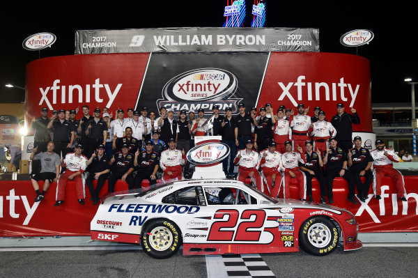 NASCAR XFINITY Series
Ford EcoBoost 300
Homestead-Miami Speedway, Homestead, FL USA
Saturday 18 November 2017
Team Penske celebrate winning the 2017 NASCAR Xfinity Series Owners Championship
World Copyright: Nigel Kinrade
LAT Images NASCAR XFINITY Series
Ford EcoBoost 300
Homestead-Miami Speedway, Homestead, FL USA
Saturday 18 November 2017
Team Penske celebrate winning the 2017 NASCAR Xfinity Series Owners Championship
World Copyright: Nigel Kinrade
LAT Images