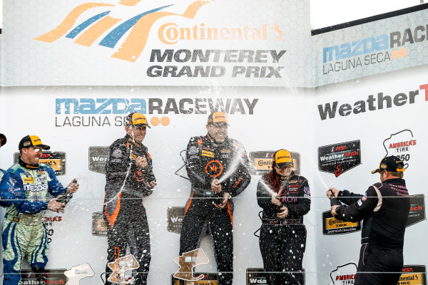 IMSA Continental Tire SportsCar Challenge
Mazda Raceway Laguna Seca 240
Mazda Raceway Laguna Seca
Monterey, CA USA
Saturday 23 September 2017
26, Mazda, Mazda MX-5, ST, Andrew Carbonell, Liam Dwyer, 75, Audi, Audi S3, ST, Roy Block, Pierre Kleinubing, 44, Nissan, Altima, ST, Sarah Cattaneo, Owen Trinkler, podium, champagne
World Copyright: YOUR NAME HERE
LAT Images IMSA Continental Tire SportsCar Challenge
Mazda Raceway Laguna Seca 240
Mazda Raceway Laguna Seca
Monterey, CA USA
Saturday 23 September 2017
26, Mazda, Mazda MX-5, ST, Andrew Carbonell, Liam Dwyer, 75, Audi, Audi S3, ST, Roy Block, Pierre Kleinubing, 44, Nissan, Altima, ST, Sarah Cattaneo, Owen Trinkler, podium, champagne
World Copyright: YOUR NAME HERE
LAT Images