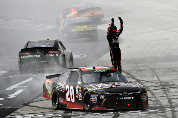 NASCAR Xfinity Series
Fitzgerald Glider Kits 300
Bristol Motor Speedway, Bristol, TN USA
Saturday 22 April 2017
Erik Jones, Reser's American Classic Toyota Camry celebrates his win with a burnout
World Copyright: Nigel Kinrade
LAT Images
ref: Digital Image 17BRI1nk06994 NASCAR Xfinity Series
Fitzgerald Glider Kits 300
Bristol Motor Speedway, Bristol, TN USA
Saturday 22 April 2017
Erik Jones, Reser's American Classic Toyota Camry celebrates his win with a burnout
World Copyright: Nigel Kinrade
LAT Images
ref: Digital Image 17BRI1nk06994