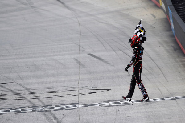 NASCAR Xfinity Series
Fitzgerald Glider Kits 300
Bristol Motor Speedway, Bristol, TN USA
Saturday 22 April 2017
Erik Jones, Reser's American Classic Toyota Camry celebrates his win with a burnout
World Copyright: Nigel Kinrade
LAT Images
ref: Digital Image 17BRI1nk07023