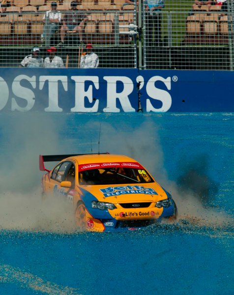2003 Australian V8 Supercars Melbourne
Victoria,Australia 9th March 2003
Ford driver Dean Canto puts his BA Falcon into the gravel during the V8 Supercars at the 2003 Australian GP.
World Copyright: Mark Horsburgh/LAT
Photographic ref: Digital Image Only
2003 Australian V8 Supercars Melbourne
Victoria,Australia 9th March 2003
Ford driver Dean Canto puts his BA Falcon into the gravel during the V8 Supercars at the 2003 Australian GP.
World Copyright: Mark Horsburgh/LAT
Photographic ref: Digital Image Only