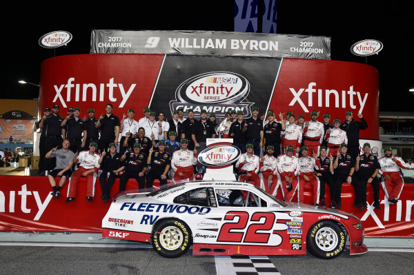 NASCAR XFINITY Series
Ford EcoBoost 300
Homestead-Miami Speedway, Homestead, FL USA
Saturday 18 November 2017
Team Penske celebrate winning the 2017 NASCAR Xfinity Series Owners Championship
World Copyright: Nigel Kinrade
LAT Images NASCAR XFINITY Series
Ford EcoBoost 300
Homestead-Miami Speedway, Homestead, FL USA
Saturday 18 November 2017
Team Penske celebrate winning the 2017 NASCAR Xfinity Series Owners Championship
World Copyright: Nigel Kinrade
LAT Images