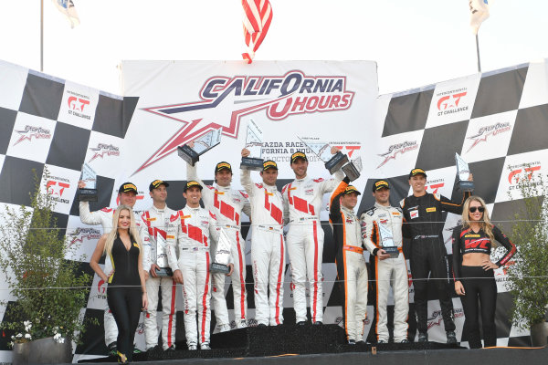 Pirelli World Challenge
Intercontinental GT Challenge California 8 Hours
Mazda Raceway Laguna Seca
Sunday 15 October 2017
Connor de Phillippi, Christopher Mies, Christopher Haase, Audi R8 LMS, GT3 Overall, Pierre Kaffer, Kelvin van der Linde, Markus Winkelhock, Audi R8 LMS, GT3 Overall, Robin Frijns, Stuart Leonard, Jake Dennis, Audi R8 LMS, GT3 Overall
World Copyright: Richard Dole
LAT Images
ref: Digital Image RD_PWCLS17_401 Pirelli World Challenge
Intercontinental GT Challenge California 8 Hours
Mazda Raceway Laguna Seca
Sunday 15 October 2017
Connor de Phillippi, Christopher Mies, Christopher Haase, Audi R8 LMS, GT3 Overall, Pierre Kaffer, Kelvin van der Linde, Markus Winkelhock, Audi R8 LMS, GT3 Overall, Robin Frijns, Stuart Leonard, Jake Dennis, Audi R8 LMS, GT3 Overall
World Copyright: Richard Dole
LAT Images
ref: Digital Image RD_PWCLS17_401