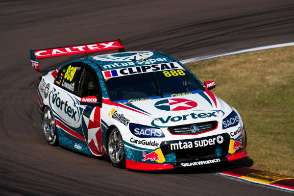 2017 Supercars Championship Round 6.
Darwin Triple Crown, Hidden Valley Raceway, Northern Territory, Australia.
Friday June 16th to Sunday June 18th 2017.
Craig Lowndes drives the #888 TeamVortex Holden Commodore VF.
World Copyright: Daniel Kalisz/LAT Images
Ref: Digital Image 160617_VASCR6_DKIMG_1493.JPG 2017 Supercars Championship Round 6.
Darwin Triple Crown, Hidden Valley Raceway, Northern Territory, Australia.
Friday June 16th to Sunday June 18th 2017.
Craig Lowndes drives the #888 TeamVortex Holden Commodore VF.
World Copyright: Daniel Kalisz/LAT Images
Ref: Digital Image 160617_VASCR6_DKIMG_1493.JPG