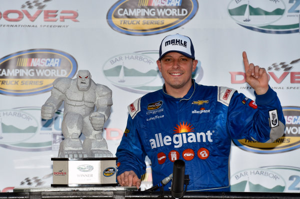 NASCAR Camping World Truck Series
Bar Harbor 200
Dover International Speedway, Dover, DE USA
Friday 2 June 2017
Johnny Sauter, Allegiant Airlines Chevrolet Silverado celebrates his win in Victory Lane
World Copyright: Nigel Kinrade
LAT Images
ref: Digital Image 17DOV1nk06909 NASCAR Camping World Truck Series
Bar Harbor 200
Dover International Speedway, Dover, DE USA
Friday 2 June 2017
Johnny Sauter, Allegiant Airlines Chevrolet Silverado celebrates his win in Victory Lane
World Copyright: Nigel Kinrade
LAT Images
ref: Digital Image 17DOV1nk06909