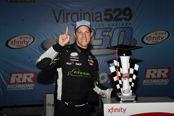 NASCAR XFINITY Series
Virginia529 College Savings 250
Richmond Raceway, Richmond, VA USA
Saturday 9 September 2017
Brad Keselowski, Fitzgerald Glider Kits Ford Mustang wins
World Copyright: Rusty Jarrett
LAT Images NASCAR XFINITY Series
Virginia529 College Savings 250
Richmond Raceway, Richmond, VA USA
Saturday 9 September 2017
Brad Keselowski, Fitzgerald Glider Kits Ford Mustang wins
World Copyright: Rusty Jarrett
LAT Images