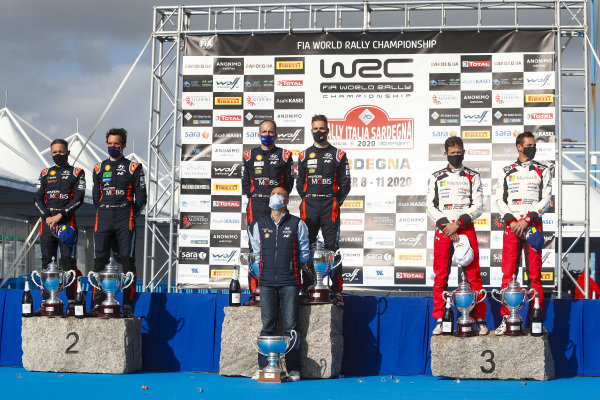 Dani Sordo (ESP), Carlos del Barrio (ESP), Thierry Neuville (BEL) and Nicolas Gilsoul (BEL), Hyundai World Rally Team, Hyundai i20 Coupe WRC 2020, Sébastien Ogier (FRA), Julien Ingrassia (FRA), Toyota Gazoo Racing WRT, Toyota Yaris WRC 2020 Dani Sordo (ESP), Carlos del Barrio (ESP), Thierry Neuville (BEL) and Nicolas Gilsoul (BEL), Hyundai World Rally Team, Hyundai i20 Coupe WRC 2020, Sébastien Ogier (FRA), Julien Ingrassia (FRA), Toyota Gazoo Racing WRT, Toyota Yaris WRC 2020