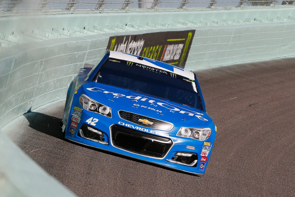 Monster Energy NASCAR Cup Series
Ford EcoBoost 400
Homestead-Miami Speedway, Homestead, FL USA
Sunday 19 November 2017
Kyle Larson, Chip Ganassi Racing, Credit One / DC Solar Chevrolet SS
World Copyright: Russell LaBounty
LAT Images Monster Energy NASCAR Cup Series
Ford EcoBoost 400
Homestead-Miami Speedway, Homestead, FL USA
Sunday 19 November 2017
Kyle Larson, Chip Ganassi Racing, Credit One / DC Solar Chevrolet SS
World Copyright: Russell LaBounty
LAT Images