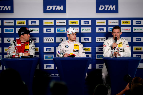 2017 DTM Testing & Media Day
Hockenheim, Germany.
Thursday 6 April 2017. Mattias Ekstr?m, Audi Sport Team Abt Sportsline, Audi A5 DTM, Marco Wittmann, BMW Team RMG, BMW M4 DTM, Maro Engel, Mercedes-AMG Team HWA, Mercedes-AMG C63 DTM.
World Copyright: Alexander Trienitz/LAT Images
ref: Digital Image 2017-DTM-MD-HH-AT1-0198 2017 DTM Testing & Media Day
Hockenheim, Germany.
Thursday 6 April 2017. Mattias Ekstr?m, Audi Sport Team Abt Sportsline, Audi A5 DTM, Marco Wittmann, BMW Team RMG, BMW M4 DTM, Maro Engel, Mercedes-AMG Team HWA, Mercedes-AMG C63 DTM.
World Copyright: Alexander Trienitz/LAT Images
ref: Digital Image 2017-DTM-MD-HH-AT1-0198