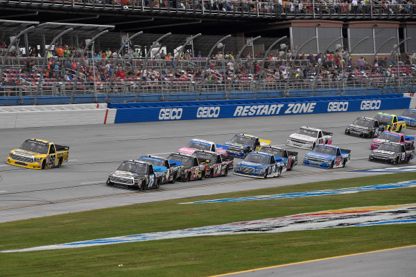 NASCAR Camping World Truck Series
Fred's 250
Talladega Superspeedway
Talladega, AL USA
Saturday 14 October 2017
Christopher Bell, Toyota Toyota Tundra and Parker Kligerman, Food Country USA / Lopez Wealth Management/Tide Pods Toyota Tundra
World Copyright: Rusty Jarrett
LAT Images NASCAR Camping World Truck Series
Fred's 250
Talladega Superspeedway
Talladega, AL USA
Saturday 14 October 2017
Christopher Bell, Toyota Toyota Tundra and Parker Kligerman, Food Country USA / Lopez Wealth Management/Tide Pods Toyota Tundra
World Copyright: Rusty Jarrett
LAT Images