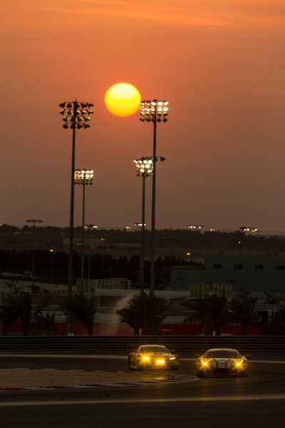 2015 FIA World Endurance Championship
Bahrain 6-Hours
Bahrain International Circuit, Bahrain
Saturday 21 November 2015.
Gianmaria Bruni, Toni Vilander (#51 GTE PRO AF Corse Ferrari 458 Italia) leadsAlex MacDowall, Fernando Rees, Richie Stanaway (#99 GTE PRO Aston Martin Racing Aston Martin Vantage V8).
World Copyright: Sam Bloxham/LAT Photographic
ref: Digital Image _SBL5254