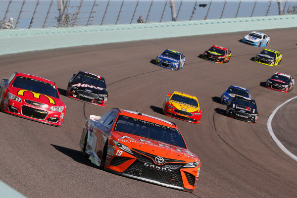 Monster Energy NASCAR Cup Series
Ford EcoBoost 400
Homestead-Miami Speedway, Homestead, FL USA
Sunday 19 November 2017
Daniel Suarez, Joe Gibbs Racing, ARRIS Toyota Camry and Jamie McMurray, Chip Ganassi Racing, McDonald's Chevrolet SS
World Copyright: Russell LaBounty
LAT Images