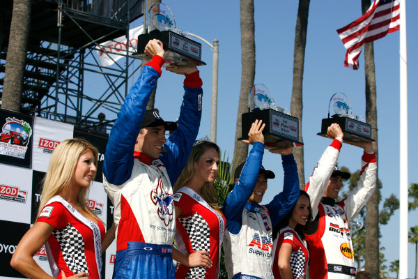 19-21 April 2013, Long Beach, California USA
Justin Wilson, Takuma Sato, Graham Rahal.(c)2013, Todd Davis
LAT Photo USA