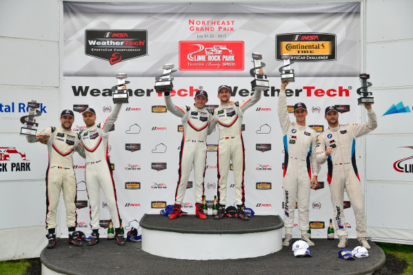 IMSA WeatherTech SportsCar Championship
Northeast Grand Prix
Lime Rock Park, Lakeville, CT USA
Saturday 22 July 2017
911, Porsche, Porsche 911 RSR, GTLM, Patrick Pilet, Dirk Werner, Victory Lane
World Copyright: Gavin Baker
LAT Images