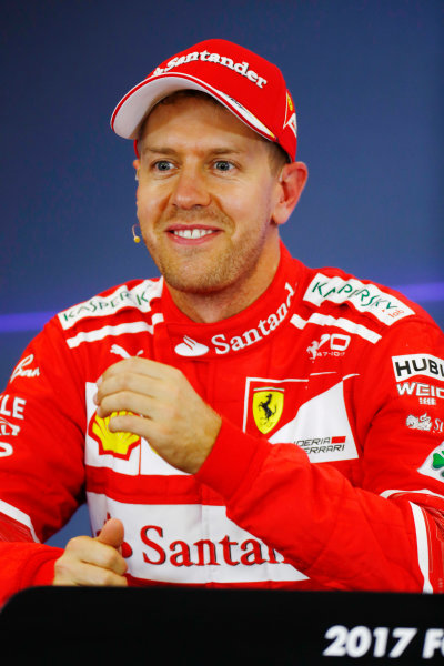 Circuit of the Americas, Austin, Texas, United States of America.
Saturday 21 October 2017.
Sebastian Vettel, Ferrari, in the press conference
World Copyright: Sam Bloxham/LAT Images
ref: Digital Image _J6I7576 Circuit of the Americas, Austin, Texas, United States of America.
Saturday 21 October 2017.
Sebastian Vettel, Ferrari, in the press conference
World Copyright: Sam Bloxham/LAT Images
ref: Digital Image _J6I7576