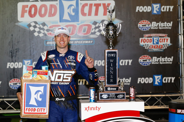 NASCAR XFINITY Series
Food City 300
Bristol Motor Speedway, Bristol, TN USA
Friday 18 August 2017
Kyle Busch, NOS Rowdy Toyota Camry, celebrates in victory lane.
World Copyright: John K Harrelson
LAT Images NASCAR XFINITY Series
Food City 300
Bristol Motor Speedway, Bristol, TN USA
Friday 18 August 2017
Kyle Busch, NOS Rowdy Toyota Camry, celebrates in victory lane.
World Copyright: John K Harrelson
LAT Images
