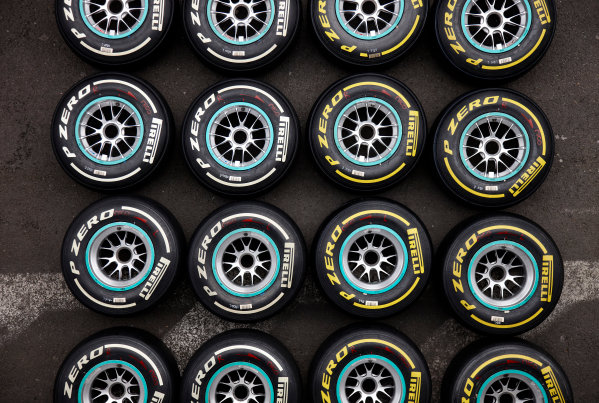 Spa-Francorchamps, Spa, Belgium
25th August 2011.
Tyres for the weekend. Detail. Tyres.
World Copyright: Steve Etherington/LAT Photographic
ref: Digital Image SNE26352