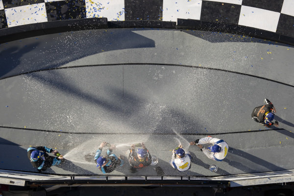 GS Podium, #75 Compass Racing McLaren GT4, GS: Paul Holton, Kuno Wittmer, #99 Automatic Racing Aston Martin Vantage GT4, GS: Gary Ferrera, Kris Wilson, #69 Motorsports In Action McLaren GT4, GS: Jesse Lazare, Corey Fergus, Champagne GS Podium, #75 Compass Racing McLaren GT4, GS: Paul Holton, Kuno Wittmer, #99 Automatic Racing Aston Martin Vantage GT4, GS: Gary Ferrera, Kris Wilson, #69 Motorsports In Action McLaren GT4, GS: Jesse Lazare, Corey Fergus, Champagne