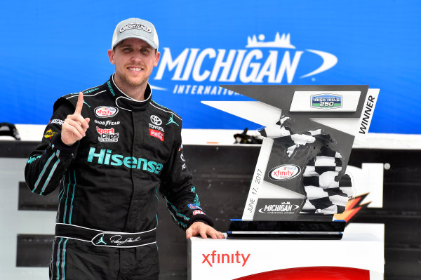 NASCAR XFINITY Series
Irish Hills 250
Michigan International Speedway, Brooklyn, MI USA
Saturday 17 June 2017
Denny Hamlin, Hisense Toyota Camry celebrates his win in Victory Lane
World Copyright: Nigel Kinrade
LAT Images NASCAR XFINITY Series
Irish Hills 250
Michigan International Speedway, Brooklyn, MI USA
Saturday 17 June 2017
Denny Hamlin, Hisense Toyota Camry celebrates his win in Victory Lane
World Copyright: Nigel Kinrade
LAT Images