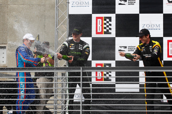 2017 Verizon IndyCar Series
Honda Indy Grand Prix of Alabama
Barber Motorsports Park, Birmingham, AL USA
Sunday 23 April 2017
Josef Newgarden, Team Penske Chevrolet, Scott Dixon, Chip Ganassi Racing Teams Honda, Simon Pagenaud, Team Penske Chevrolet celebrate with champagne on podium
World Copyright: Phillip Abbott
LAT Images
ref: Digital Image abbott_barber_0417_6652