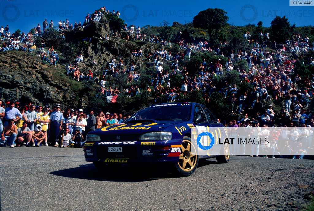 Tour de Corse, Corsica. 3rd - 5th May1995.
Colin McRae/Derek Ringer (Subaru Impreza 555), 5th position, action.
World Copyright: LAT Photographic
Ref: 35mm transparency. Tour de Corse, Corsica. 3rd - 5th May1995.
Colin McRae/Derek Ringer (Subaru Impreza 555), 5th position, action.
World Copyright: LAT Photographic
Ref: 35mm transparency.