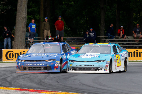 NASCAR XFINITY Series
Johnsonville 180
Road America, Elkhart Lake, WI USA
Sunday 27 August 2017
Daniel Hemric, Chevrolet Camaro and Elliott Sadler, OneMain Financial Chevrolet Camaro
World Copyright: Russell LaBounty
LAT Images