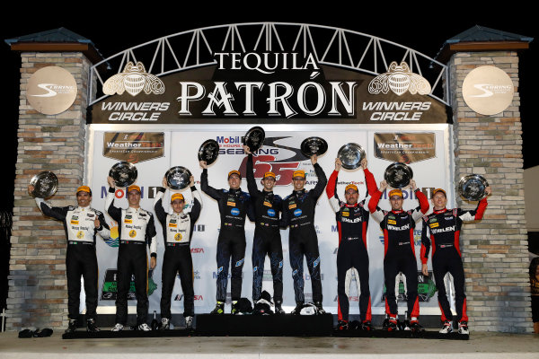 2017 IMSA WeatherTech SportsCar Championship
Mobil 1 Twelve Hours of Sebring
Sebring International Raceway, Sebring, FL USA
Saturday 18 March 2017
5, Cadillac DPi, P, Joao Barbosa, Christian Fittipaldi, Filipe Albuquerque, 10, Cadillac DPi, P, Ricky Taylor, Jordan Taylor, Alexander Lynn, 31, Cadillac DPi, P, Dane Cameron, Eric Curran, Michael Conway, podium
World Copyright: Michael L. Levitt/LAT Images
ref: Digital Image levitt_seb_0317-31925 2017 IMSA WeatherTech SportsCar Championship
Mobil 1 Twelve Hours of Sebring
Sebring International Raceway, Sebring, FL USA
Saturday 18 March 2017
5, Cadillac DPi, P, Joao Barbosa, Christian Fittipaldi, Filipe Albuquerque, 10, Cadillac DPi, P, Ricky Taylor, Jordan Taylor, Alexander Lynn, 31, Cadillac DPi, P, Dane Cameron, Eric Curran, Michael Conway, podium
World Copyright: Michael L. Levitt/LAT Images
ref: Digital Image levitt_seb_0317-31925